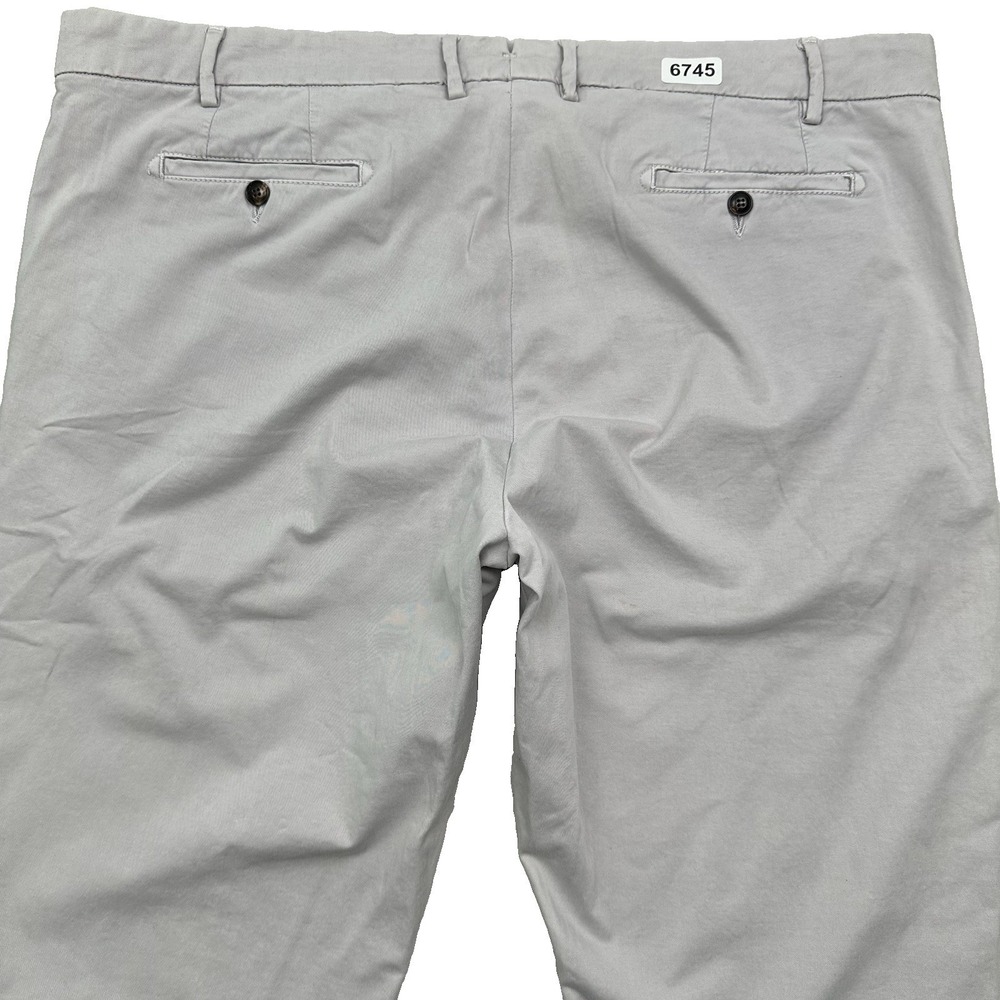 Peter Millar Collection Men's Concorde Pants 44x30 Gray Garment Dyed Flat Front